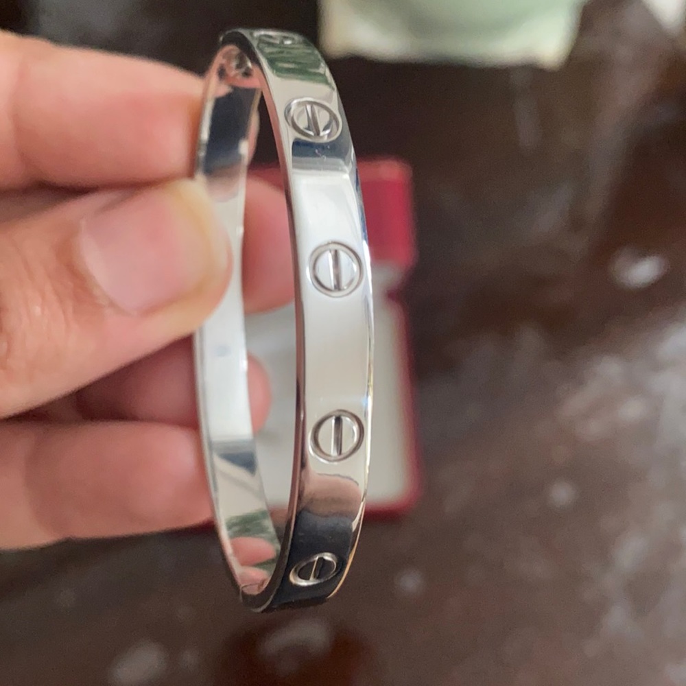 White Gold Cartier Love Bracelet